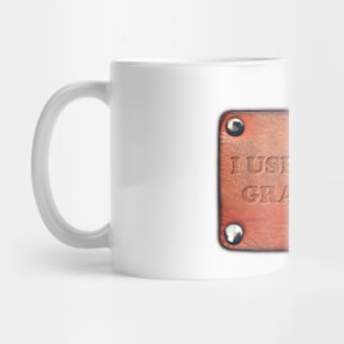 leather tag engraved Mug